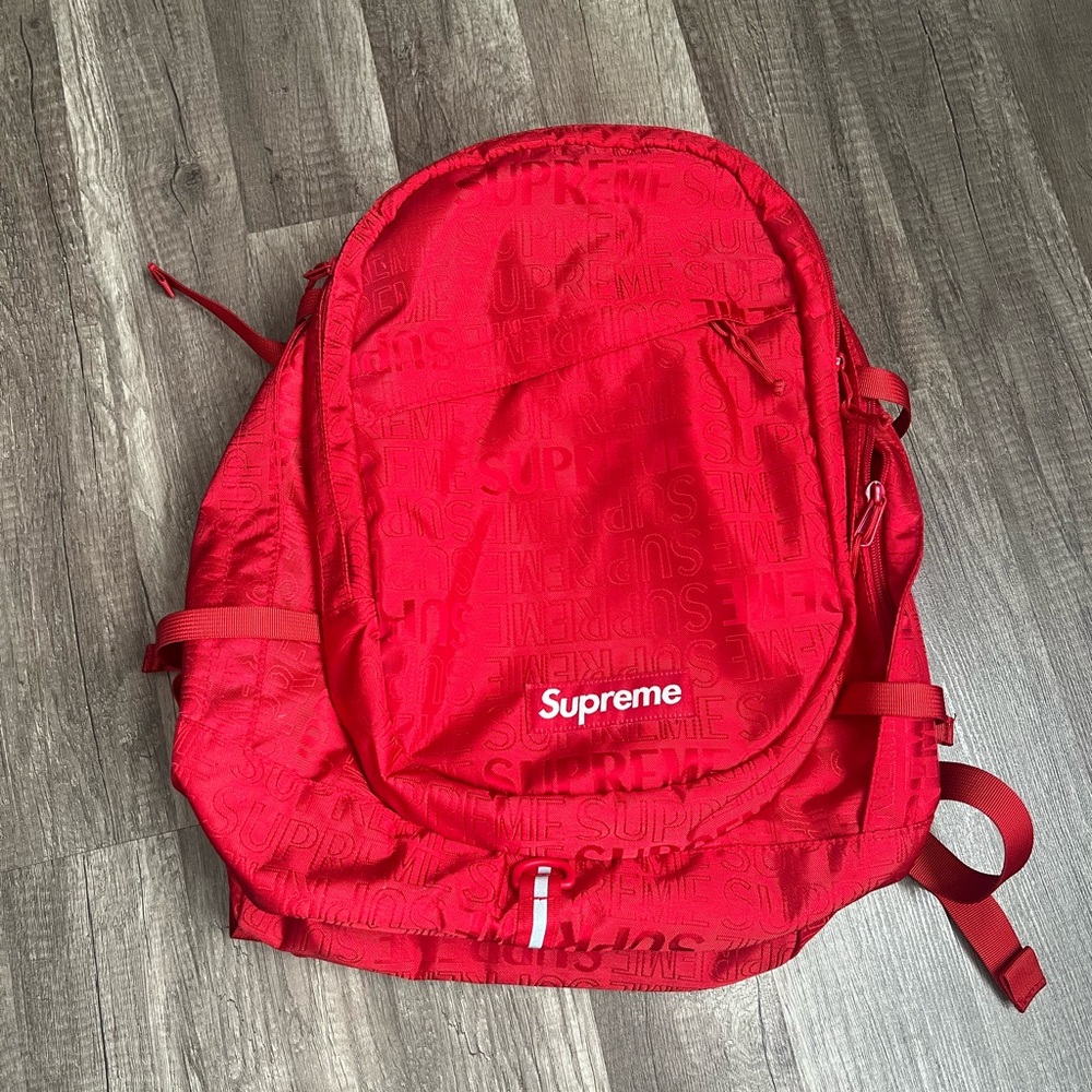 Red Supreme Backpack Ss19 - image 1